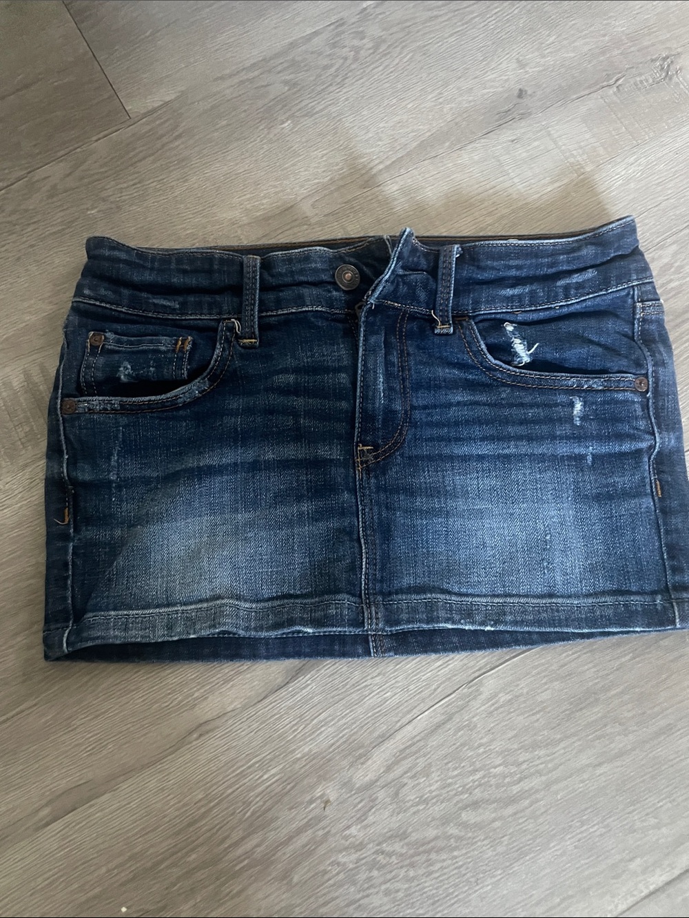 Abercrombie & Fitch Dark Blue Denim Mini Skirt
